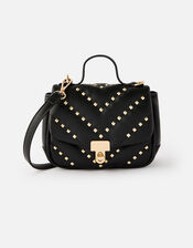 Studded Cross-Body Bag , Black (BLACK), large