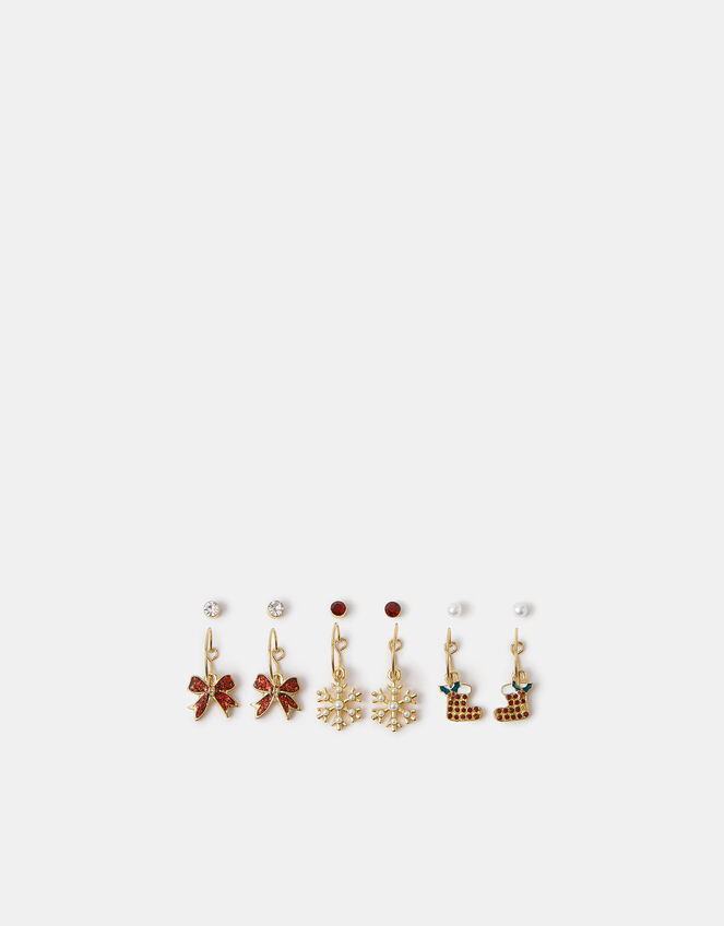 6-Pack Christmas Stud & Hoop Earrings, , large