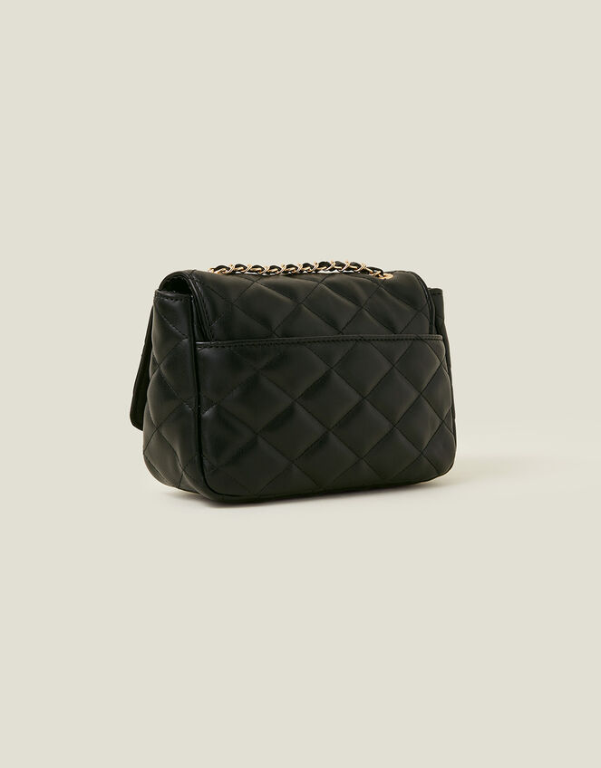 Quilted Cross-Body Bag, Black (BLACK), large