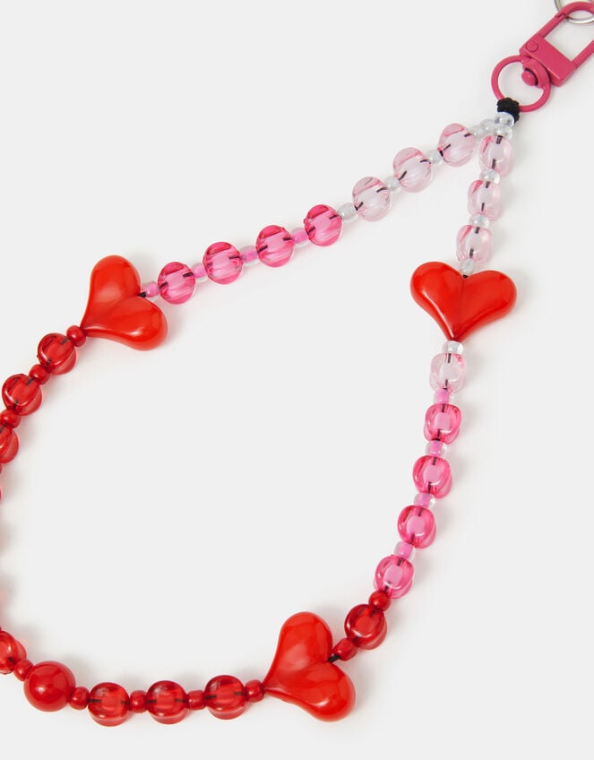 Heart Beaded Wrist Phone Strap, , large