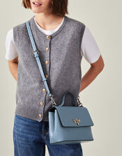 Bee Faux Leather Handbag, , large