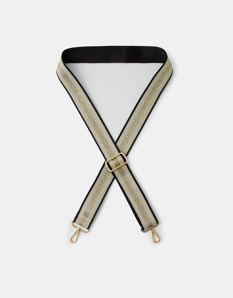 Metallic Stripe Webbing Strap, , large