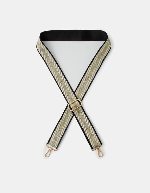 Metallic Stripe Webbing Strap, , large