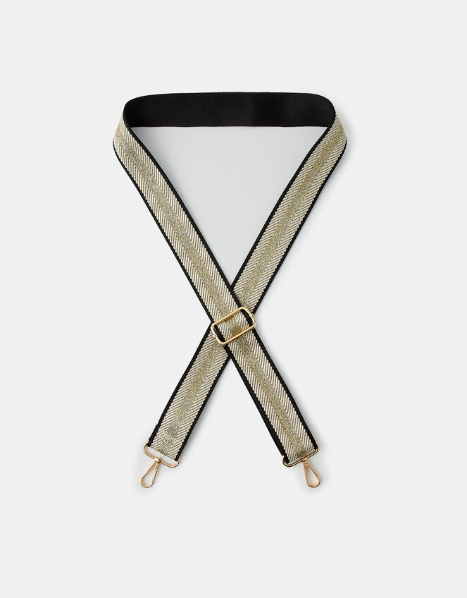 Metallic Stripe Webbing Strap, , large
