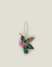 Embroidered Hummingbird Christmas Tree Decoration, , large