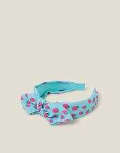 Girls Strawberry Print Headband, , large