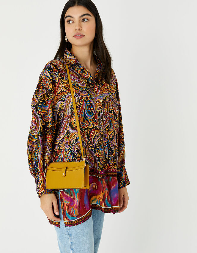 Phone Cross-Body Bag, Yellow (OCHRE), large