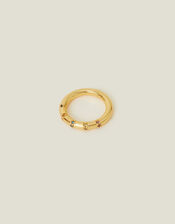 14ct Gold-Plated Bamboo Ring , Gold (GOLD), large