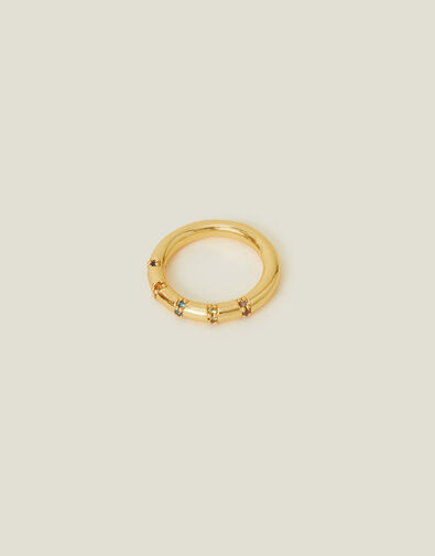 14ct Gold-Plated Bamboo Ring , Gold (GOLD), large