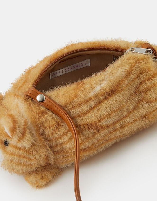 Girls Fluffy Cat Crossbody Bag, , large