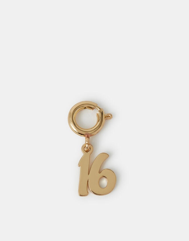 Birthday Age Jewellery Charm, Gold (GOLD), large