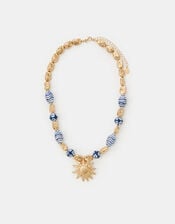 Sun Pendant Beaded Necklace, , large