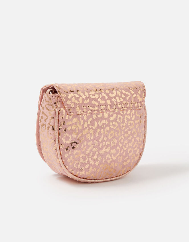 Girls Cat Leopard Print Cross-Body Bag , , large