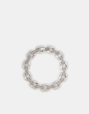 Diamanté Chunky Chain Bracelet, , large