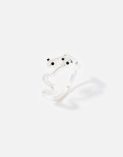 Embellished Snake Ring, Silver (SILVER), large