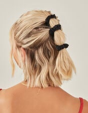 Skinny Satin Scrunchies 5 Pack, , large