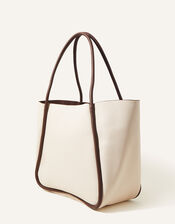 Contrast Piping Shoulder Bag, , large