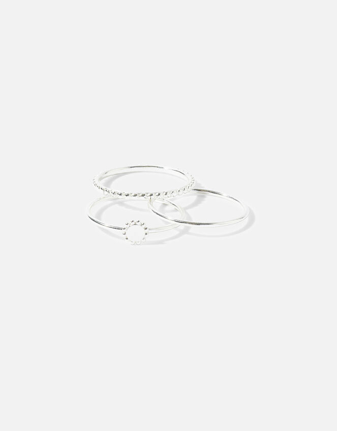 Recycled Sterling Silver Stacking Rings, Silver (ST SILVER), large