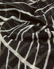 Linear Abstract Print Scarf, , large