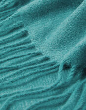 Tassel Blanket Scarf, Teal (TEAL), large