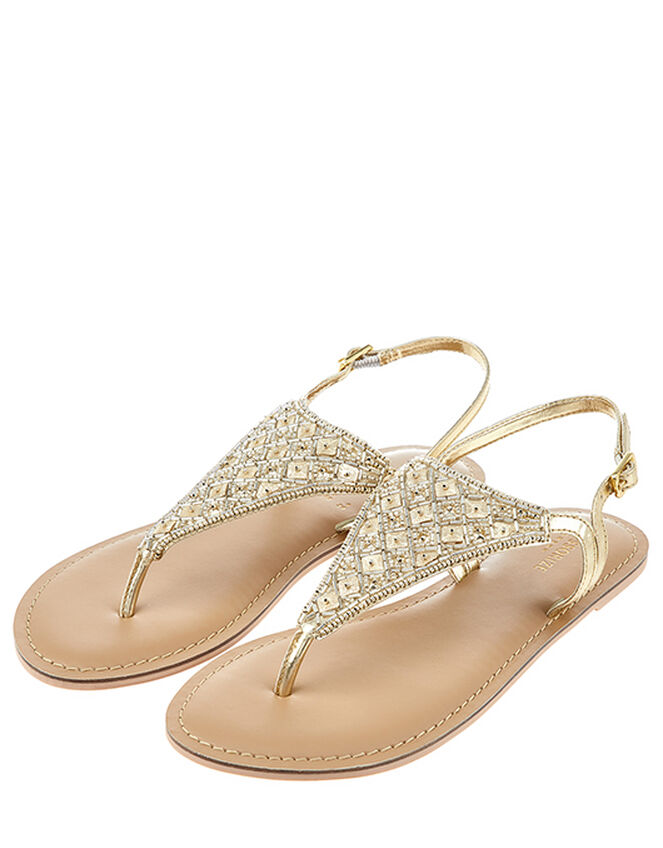 Athena Embellished Sandal, Metalic (METALLICS), large
