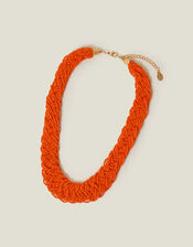 Plait Seedbead Collar Necklace, , large