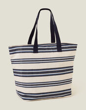 Stripe Beach Tote Bag, , large