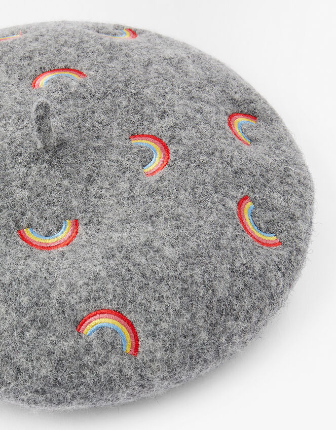 Over The Rainbow Beret in Pure Wool, , large