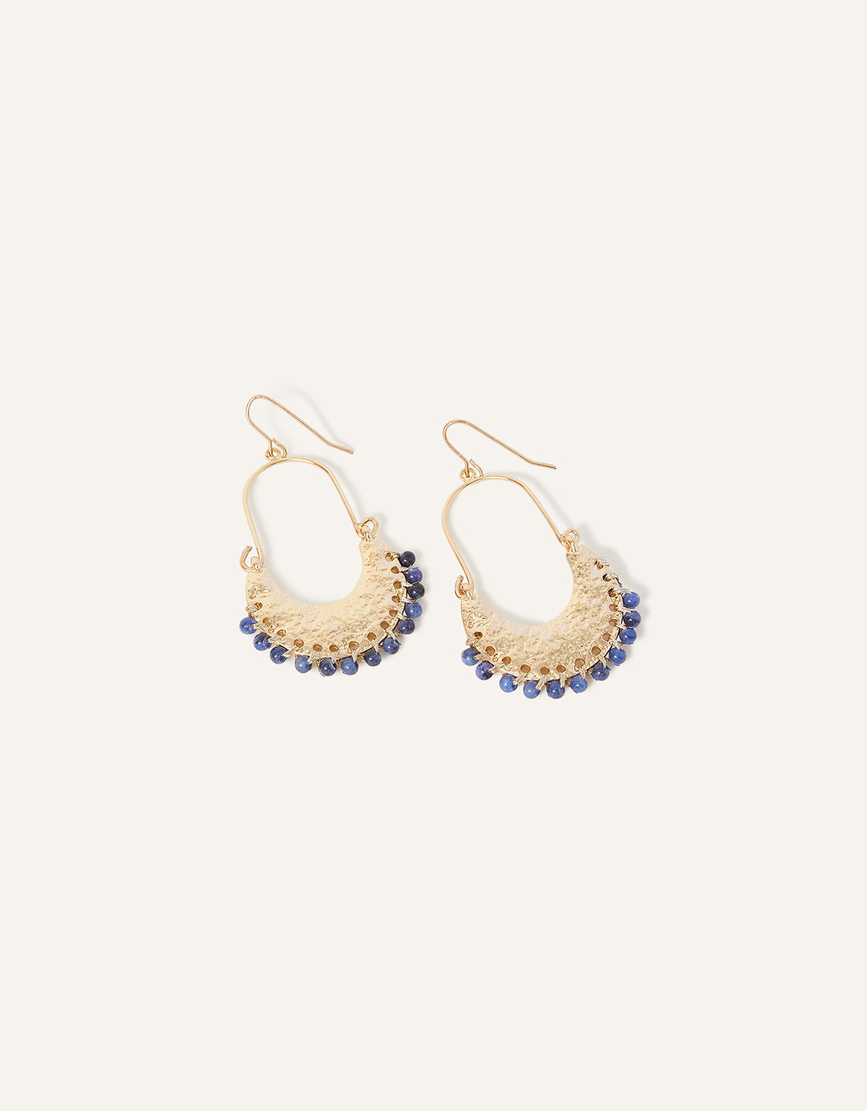 Beaded sales fan earrings