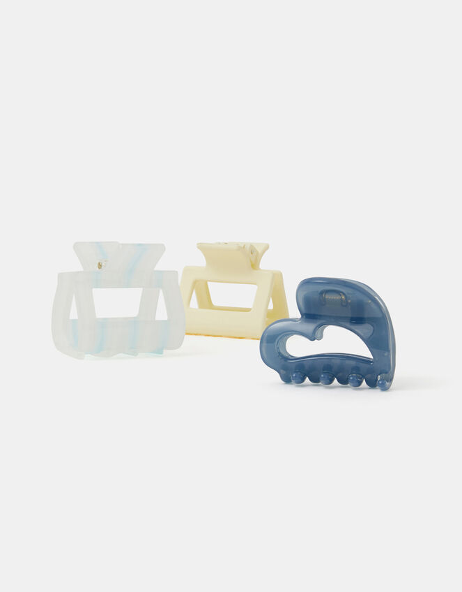 3-Pack Heart & Square Resin Claw Clips, , large
