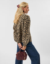 Leopard Print Cardigan, Leopard (LEOPARD), large
