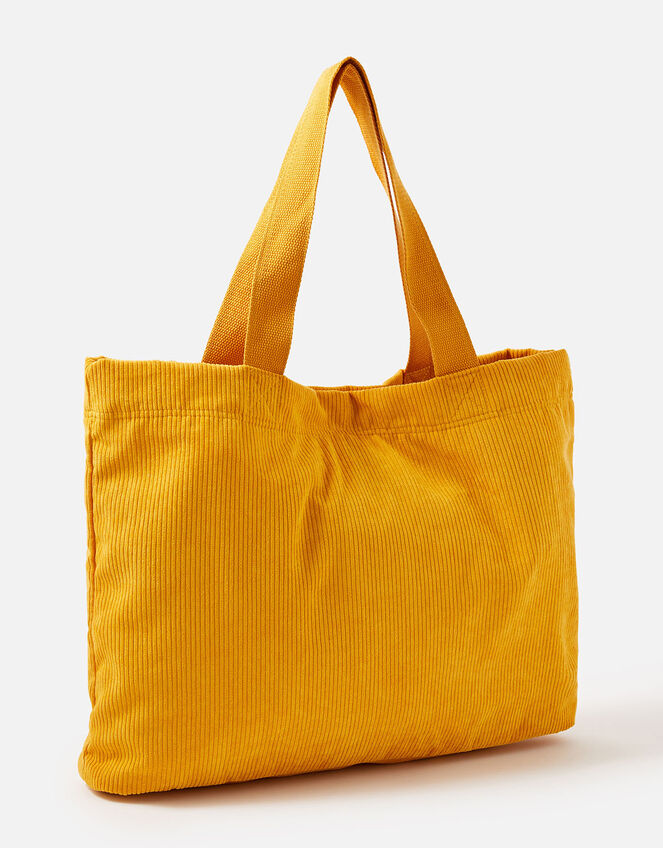 Cord Shopper Bag, Yellow (OCHRE), large