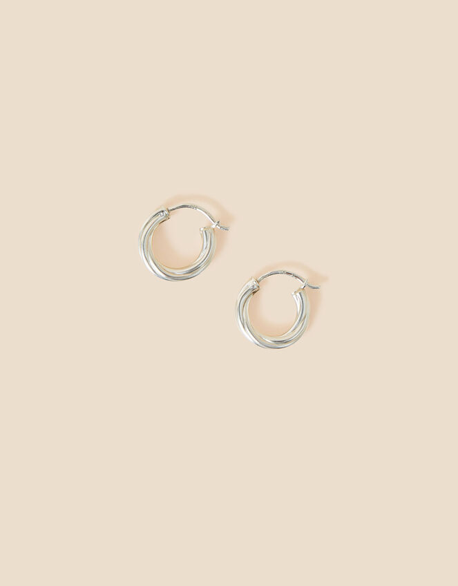 Sterling Silver Twisted Hoop Earrings Sterling silver Accessorize UK