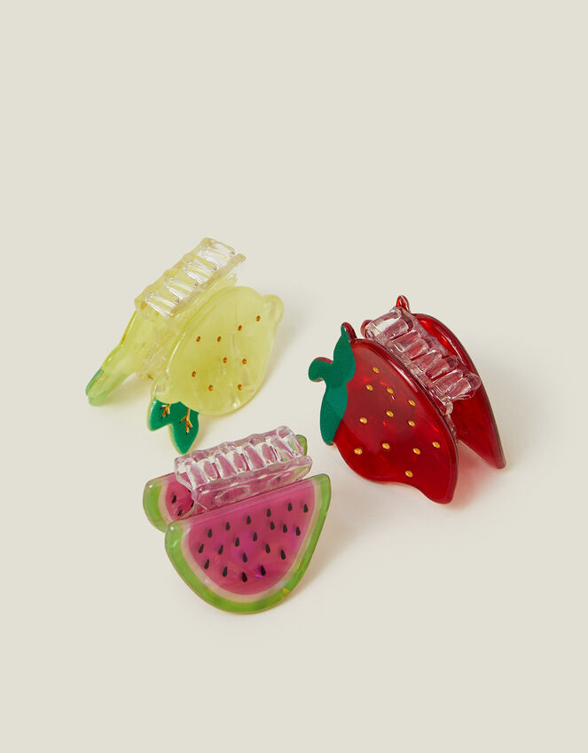 3-Pack Mini Fruit Claw Clips, , large