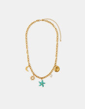 Stainless Steel Starfish Charm Necklace, , large