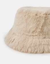Faux Fur Bucket Hat, , large