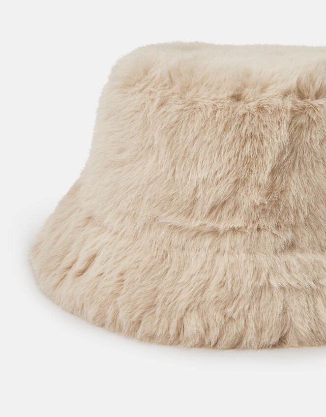 Faux Fur Bucket Hat, , large