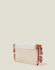 Tassel Beaded Clutch Bag, , large