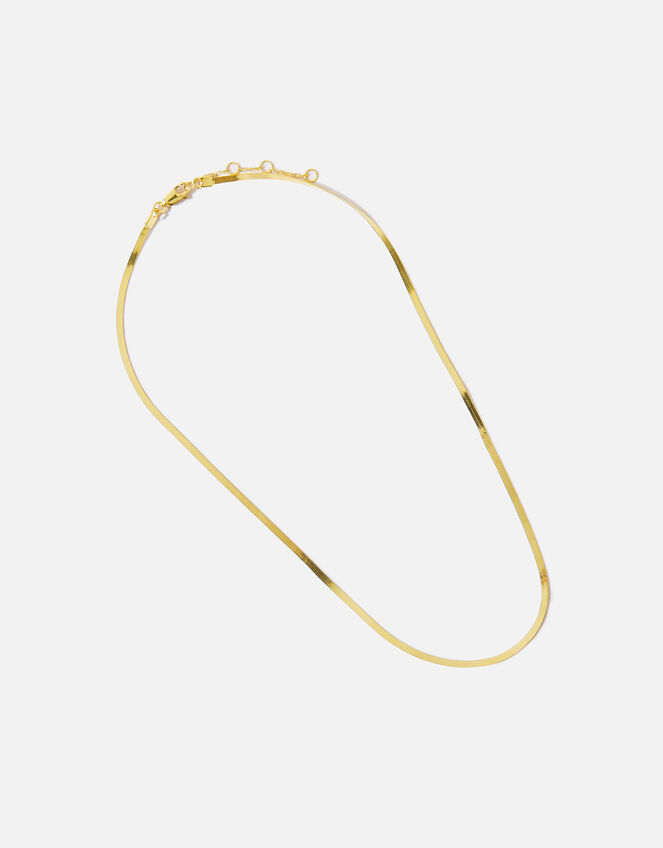 Gold Vermeil Omega Chain Necklace, , large