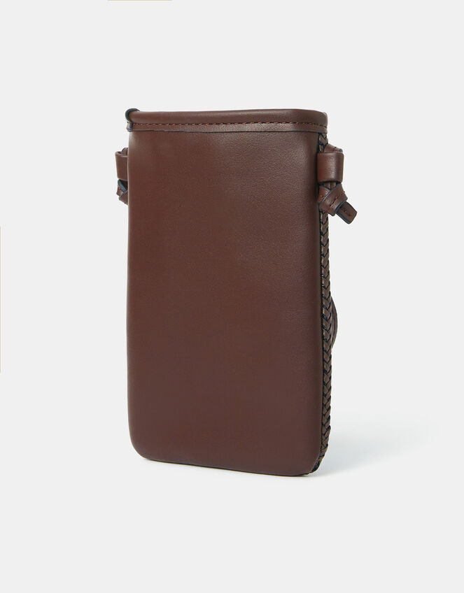 Woven Crossbody Phone Bag, , large