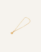 14ct Gold-Plated T-Bar Locket Trombone Chain, , large