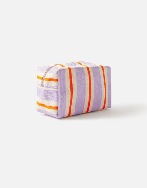 Hampton Embroidered Stripe Wash Bag, , large