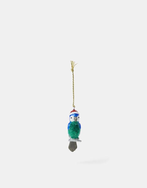 Parrot Enamel Christmas Tree Decoration, , large