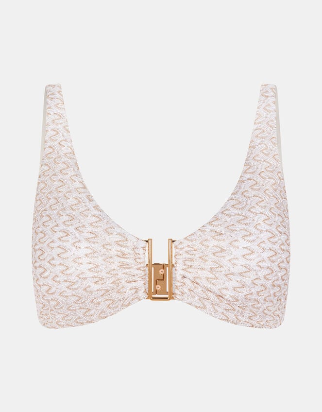 Zig-Zag Bikini Top, Gold (GOLD), large