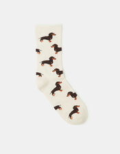 Sausage Dog Print Socks, , large