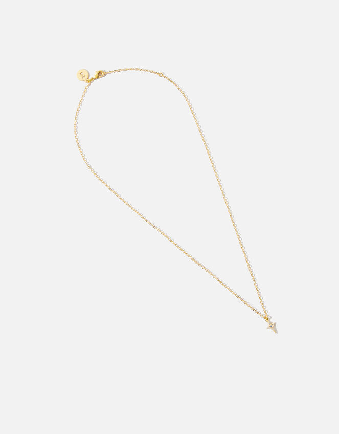 14ct Gold-Plated Star Cross Pendant, , large