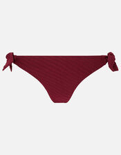 Tie Side Bikini Briefs, Red (BURGUNDY), large