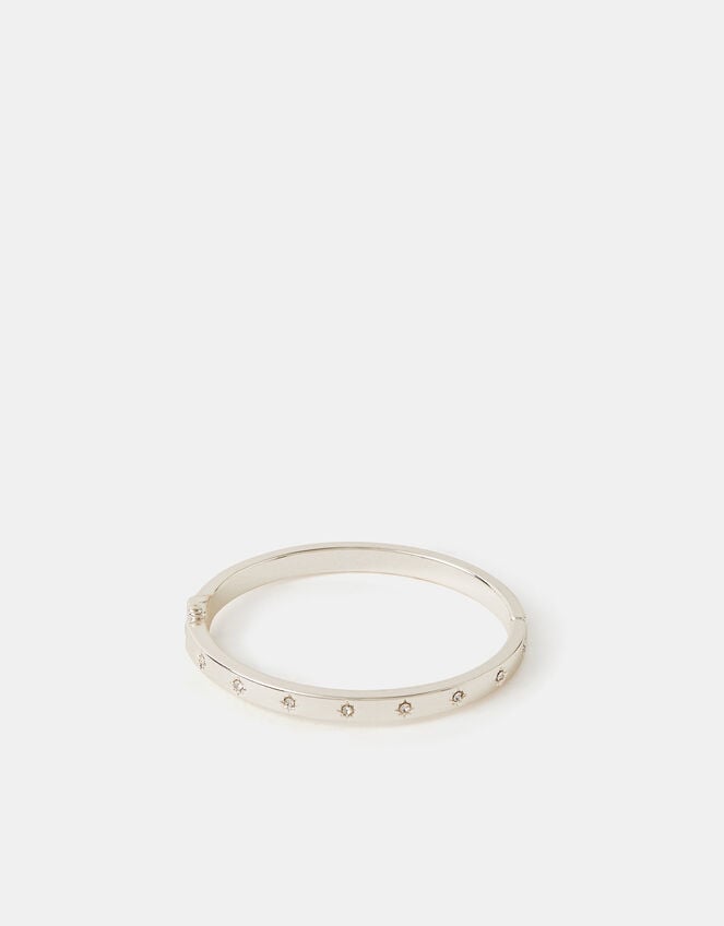 Celestial Gem Bangle, Silver (SILVER), large
