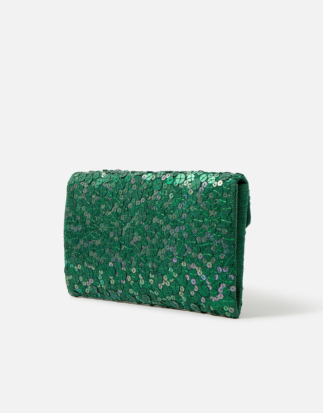 Pearl Clutch Bag, Green (GREEN), large