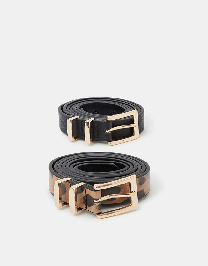 2-Pack Skinny Belts, Multi (MULTI), large